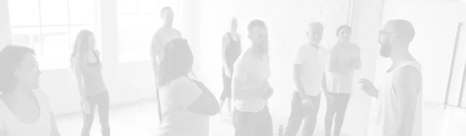 Group of people gathered in a training session